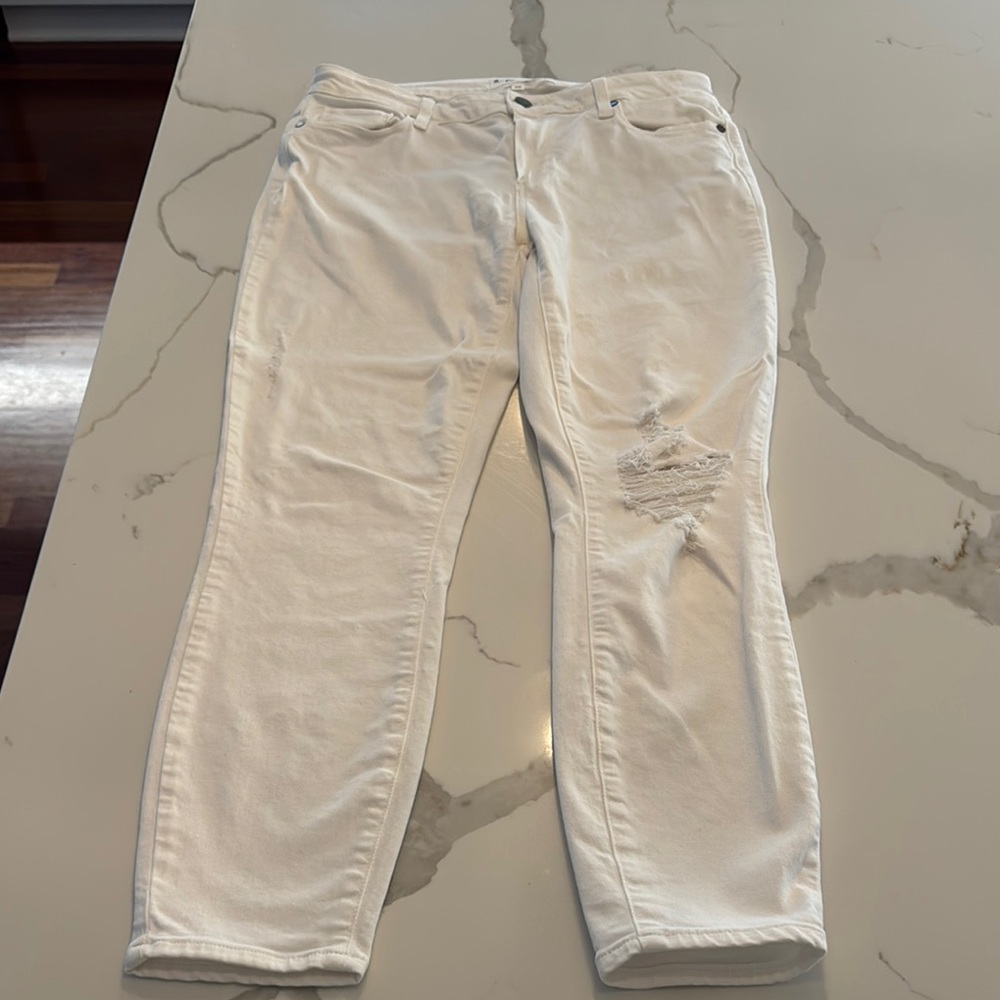 PAIGE premium denim-White Distressed Jeans